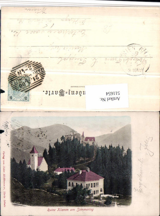 511654,Ruine Klamm am Semmering Kirche b. Breitenstein