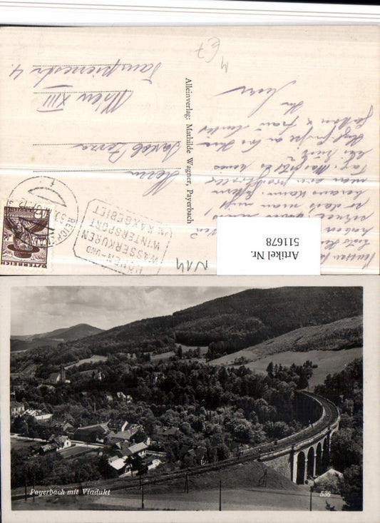511678,Payerbach Teilansicht m. Viadukt Brücke
