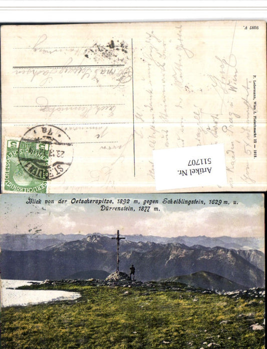 511707,Blick von d. Ötscherspitze b. Lackenhof geg. Scheiblingstein Bergkulisse