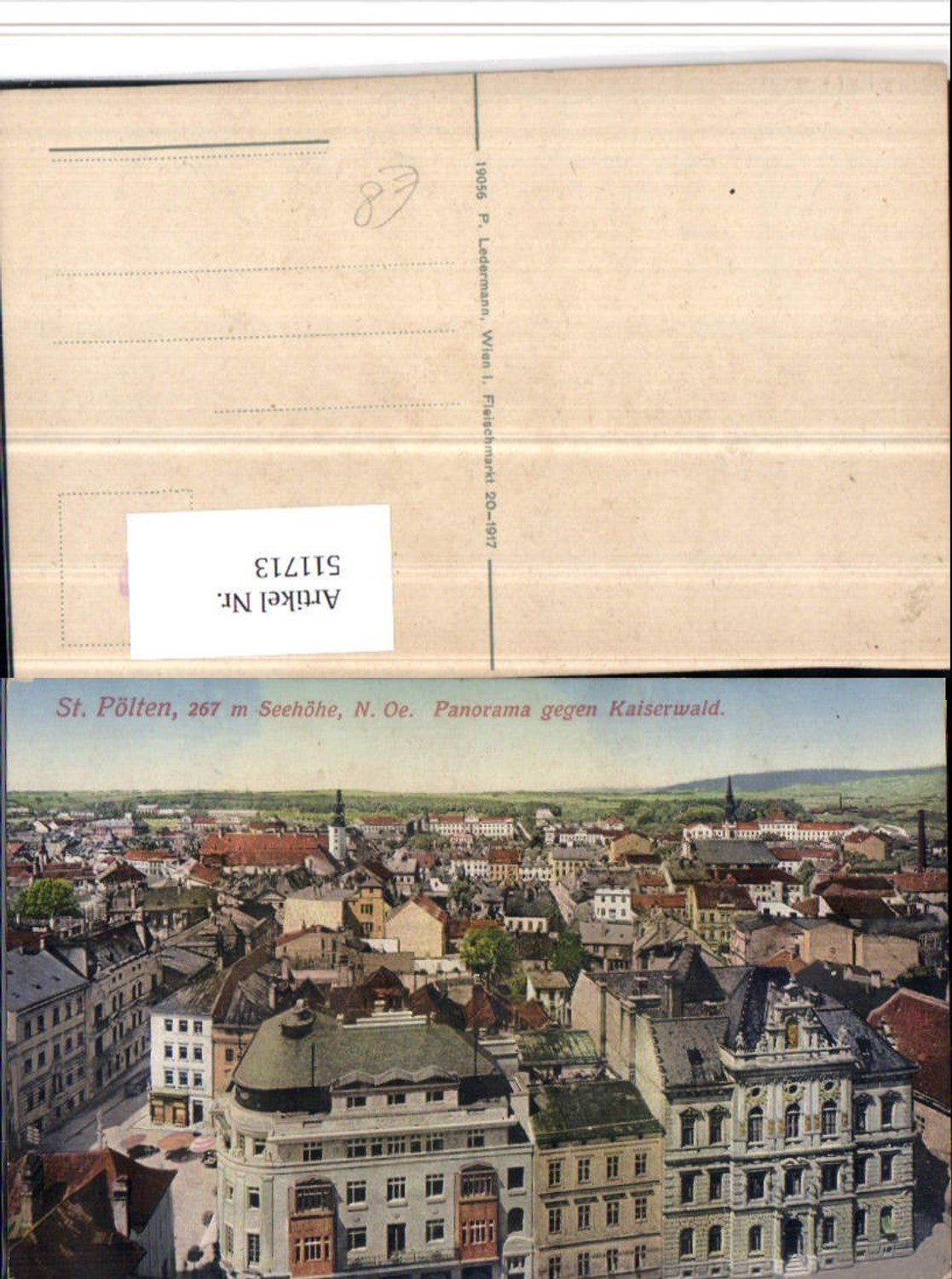 511713,St. Pölten Teilansicht Panorama geg. Kaiserwald