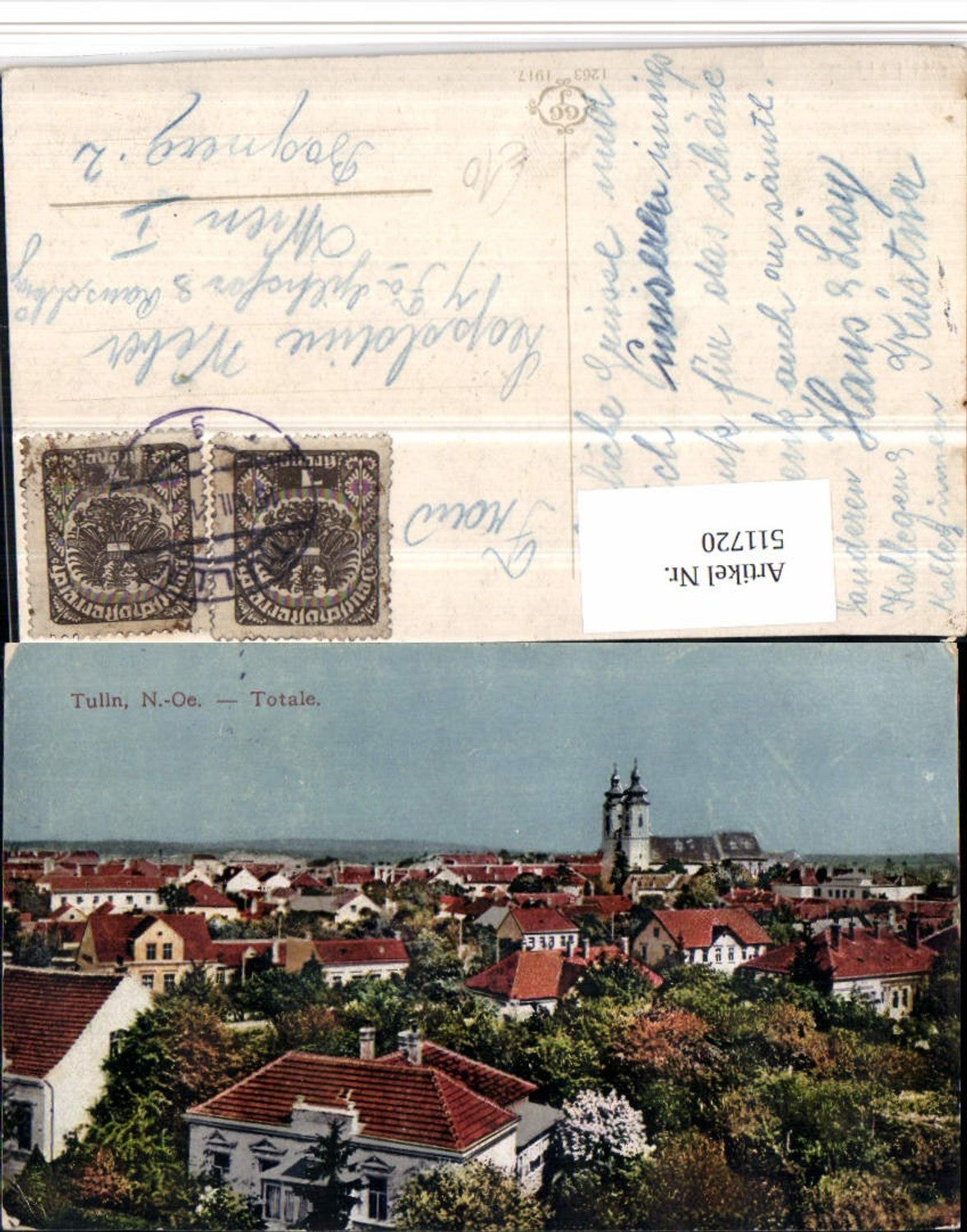 511720,Tulln Teilansicht Kirche