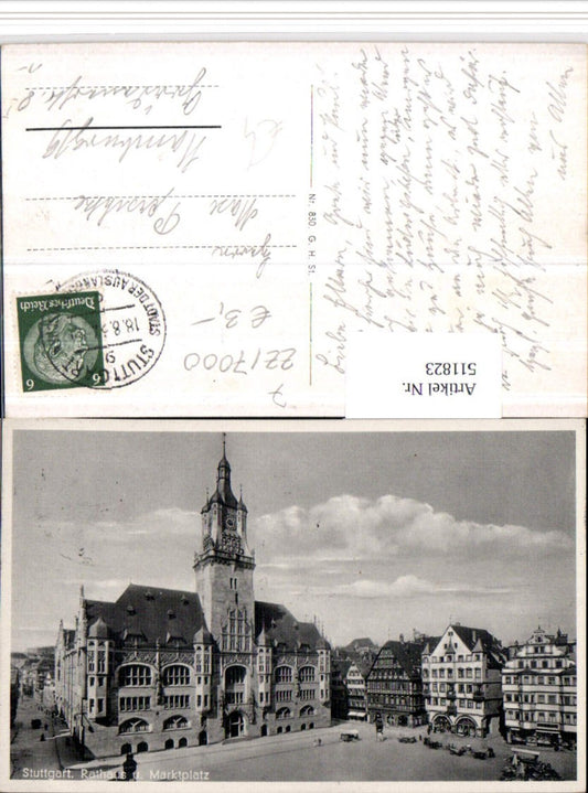 511823, Stuttgart Town Hall and Market Square