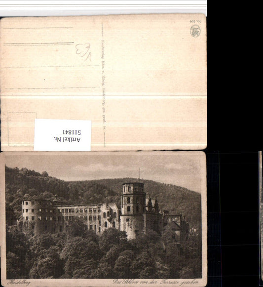 511841, Heidelberg Castle from the terrace pub Edmund v. König 104