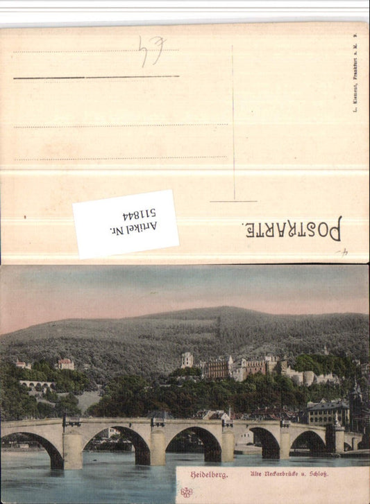 511844, Heidelberg Old Neckar Bridge Bridge and Castle