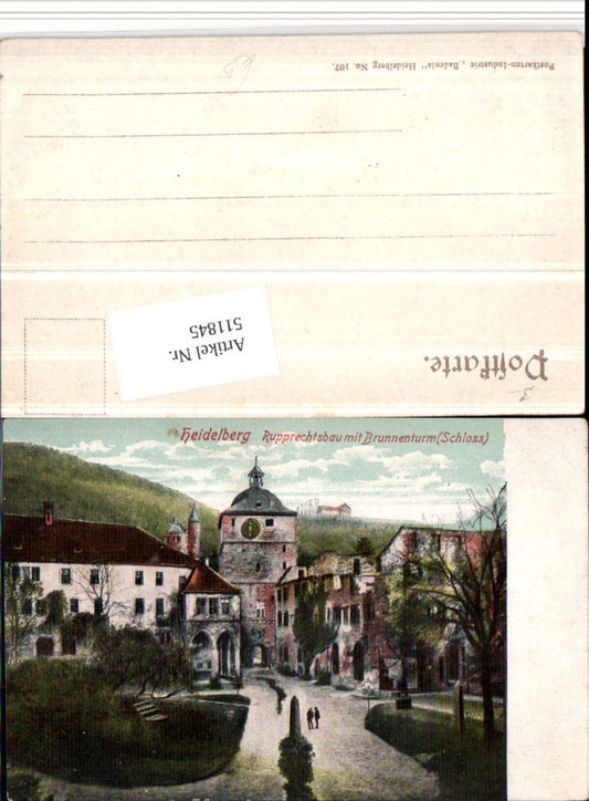 511845, Heidelberg Castle Rupprechtsbau with fountain tower