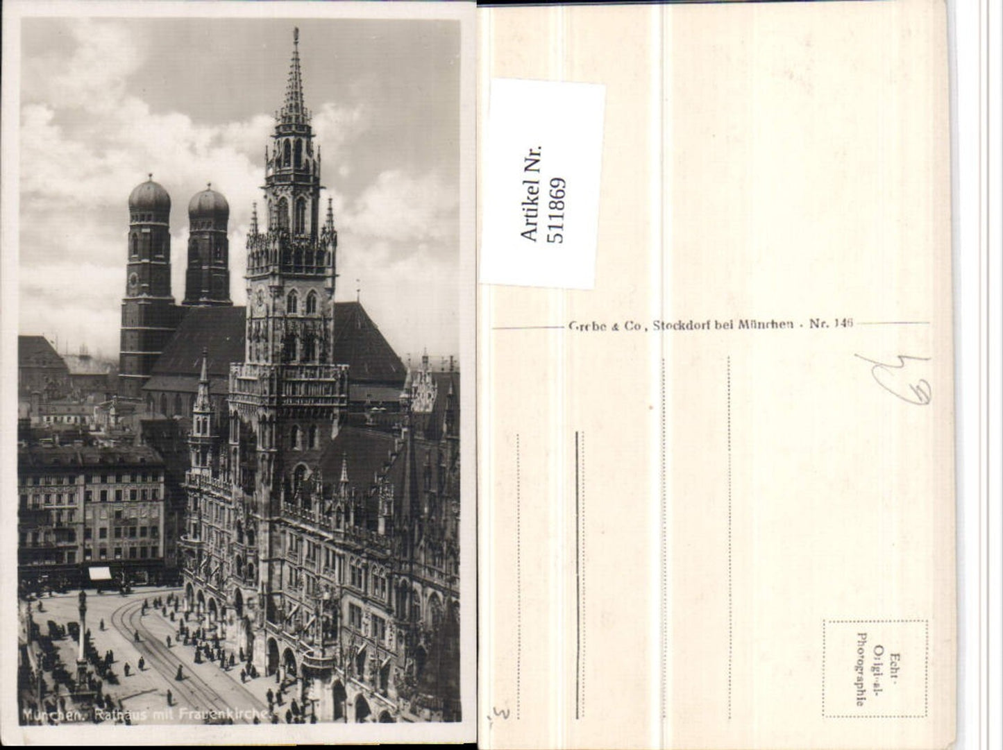 511869,München Rathaus m. Frauenkirche Kirche