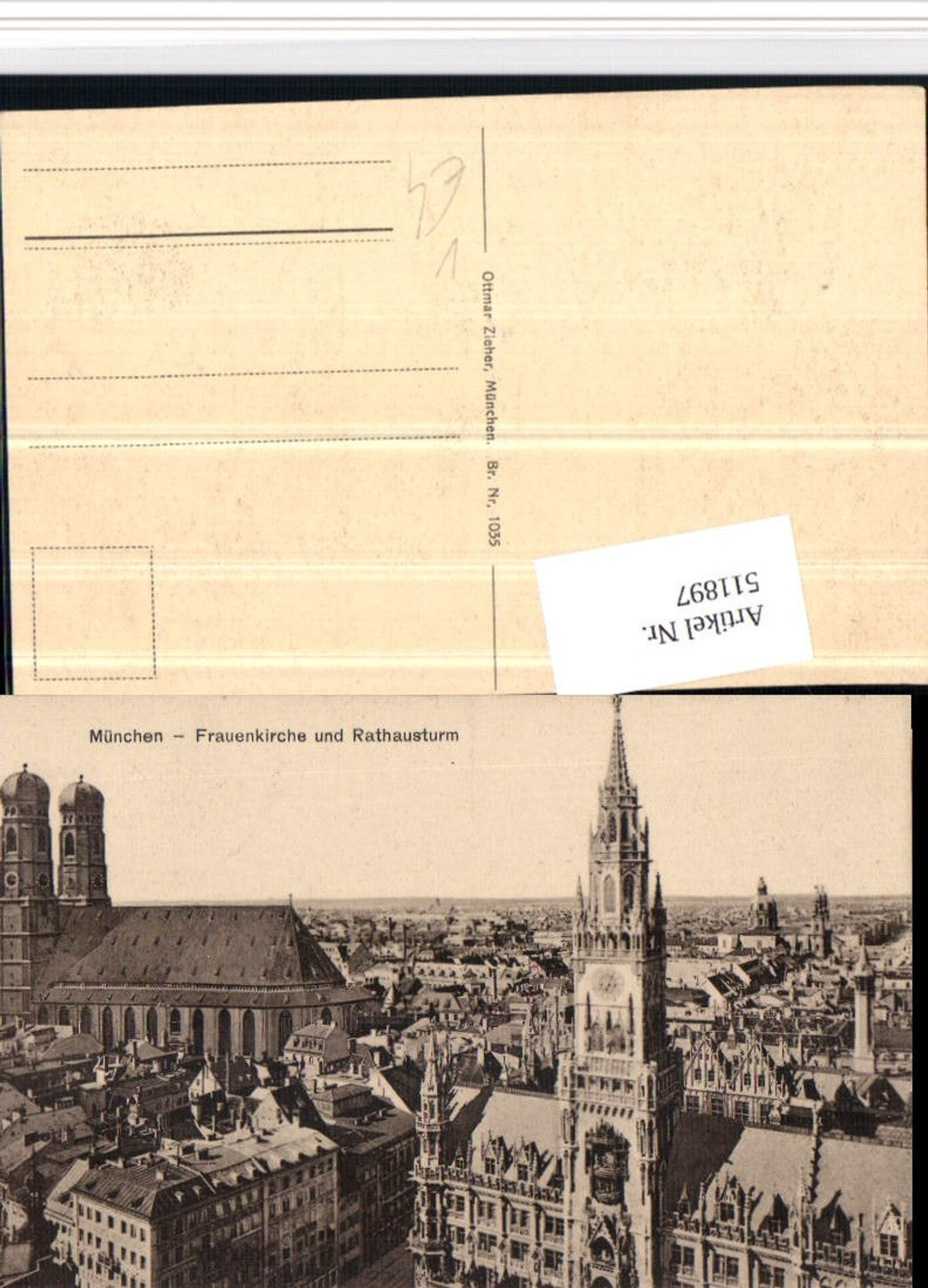 511897,München Frauenkirche u. Rathausturm pub Ottmar Zieher 1035