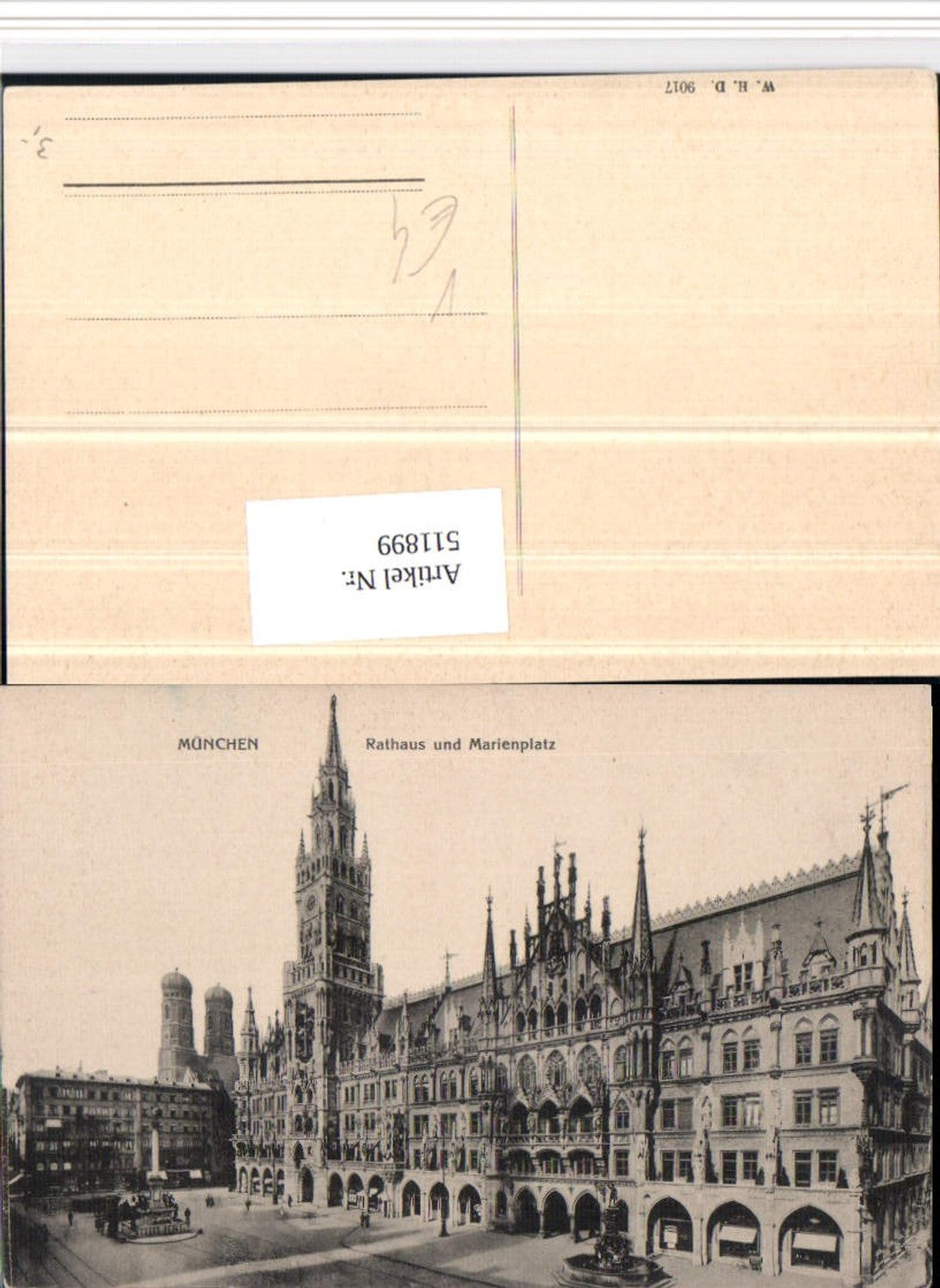 511899,München Rathaus u. Marienplatz pub W.H.D. 9017