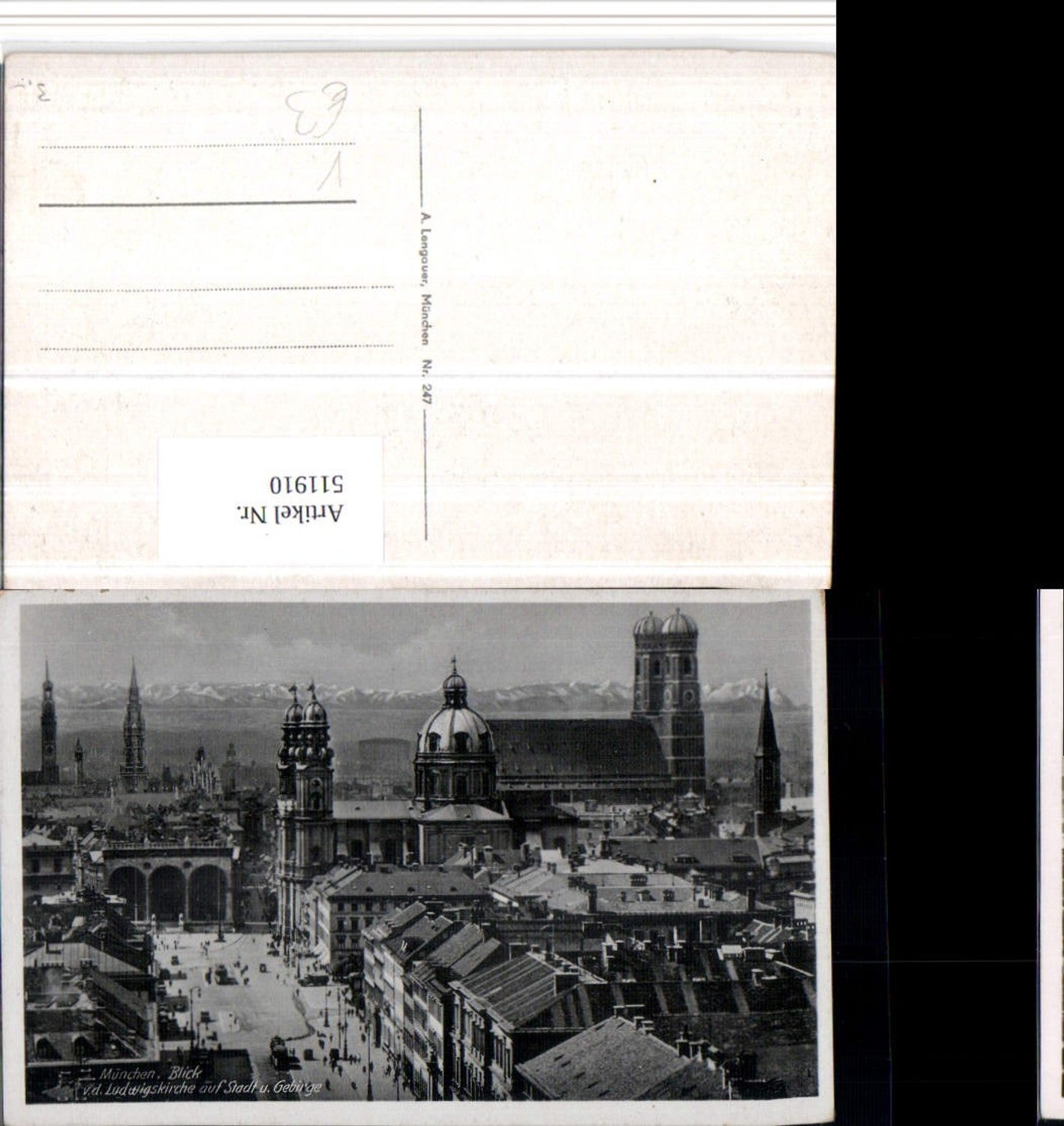 511910,München Teilansicht von d. Ludwigskirche pub A. Lengauer 247
