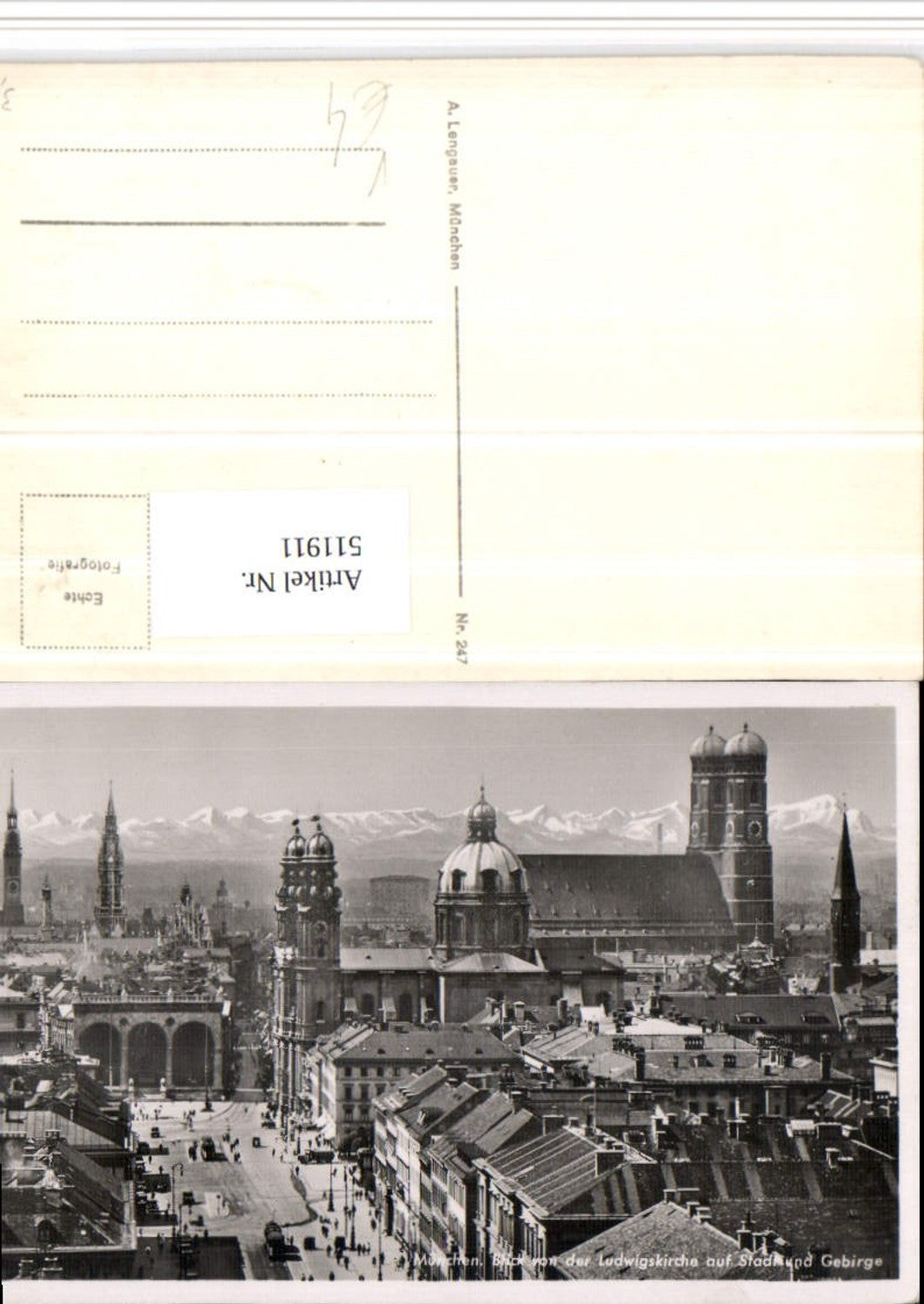 511911,München Teilansicht von d. Ludwigskirche pub A. Lengauer 247
