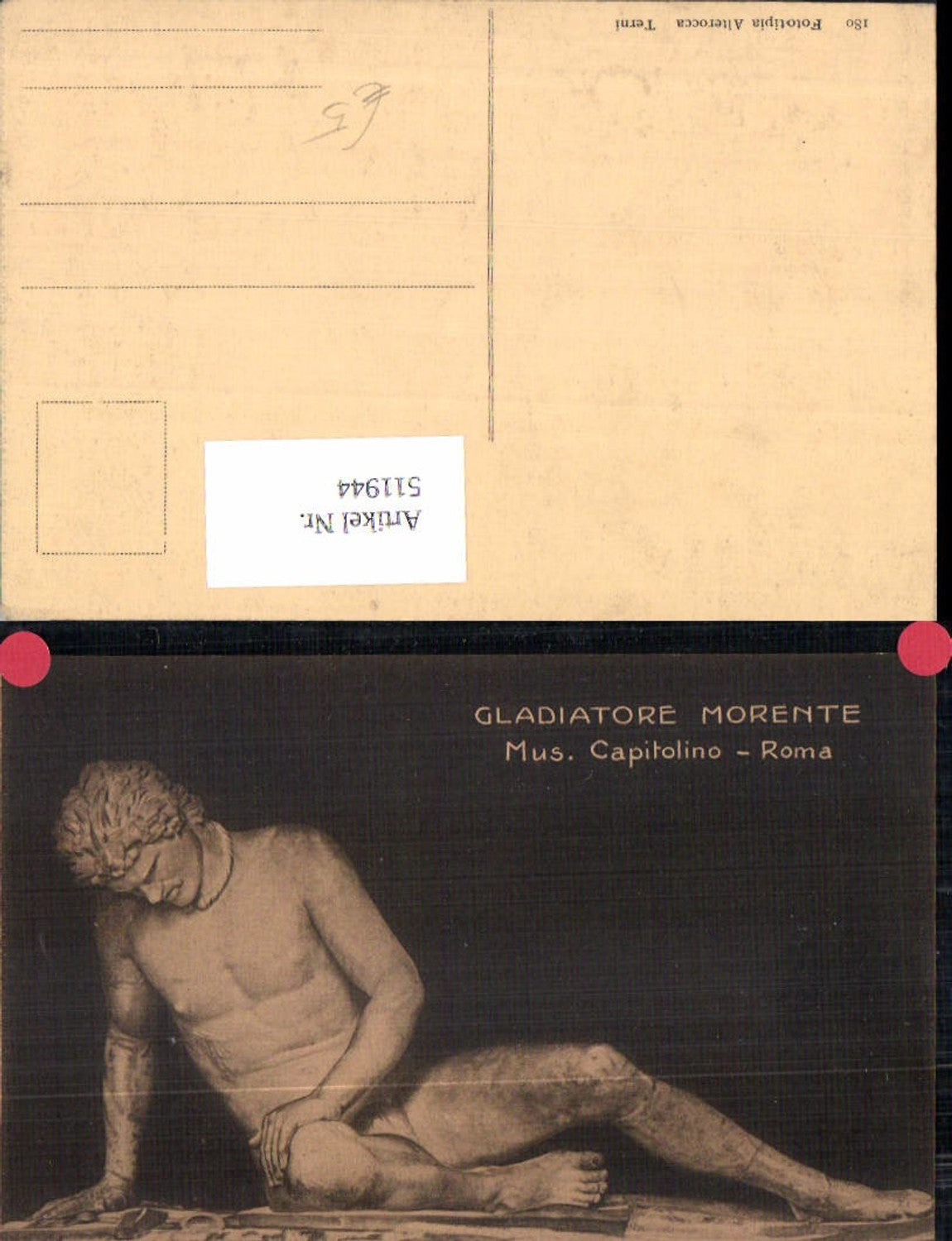 511944,Skulptur Figur Gladiatore Morente Roma Rom Mus. Capitolino