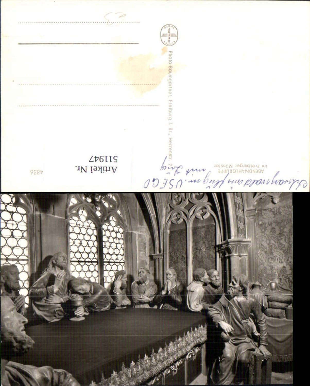 511947,Skulpturen Figuren Abendmahlgruppe Freiburg Münster