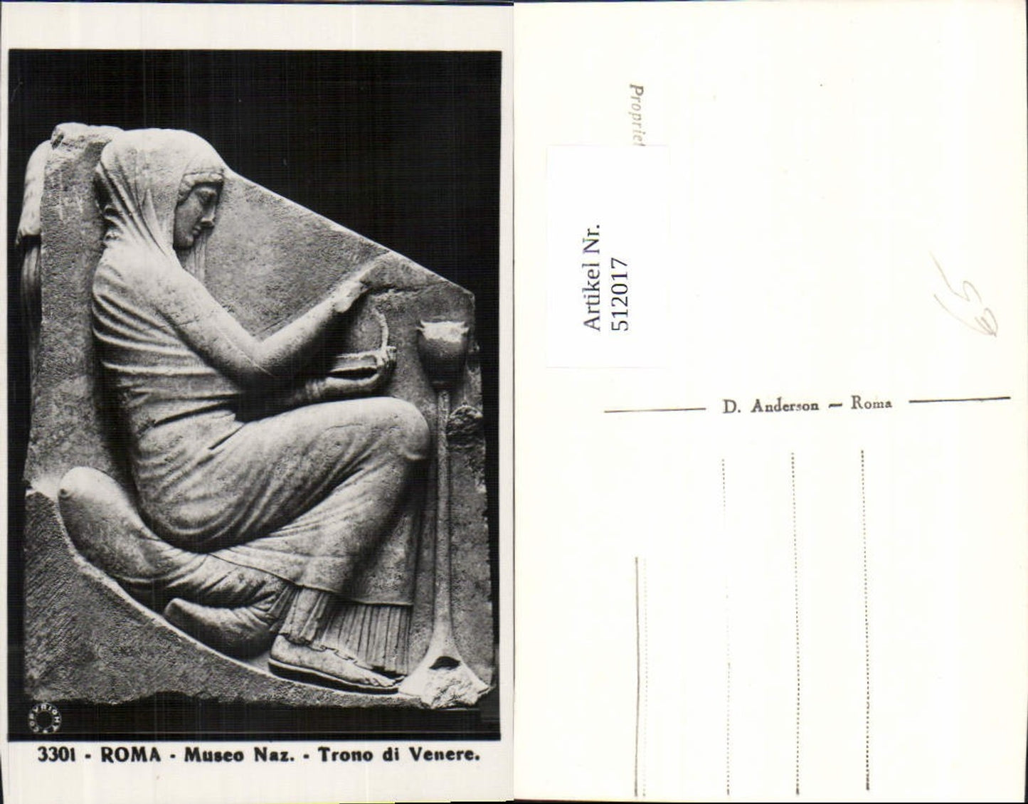 512017,Skulptur Figur Roma Museo Naz. Trono di Venere Relief