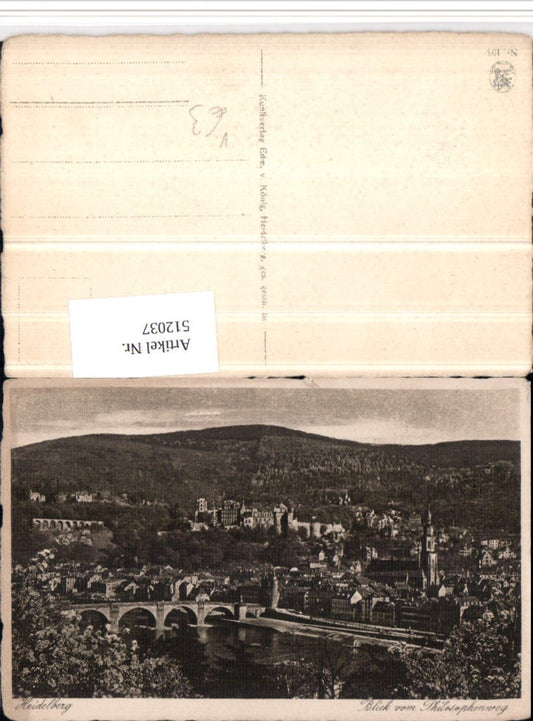 512037, Heidelberg Total bridge from Philosophenweg pub Edmund v. König 103