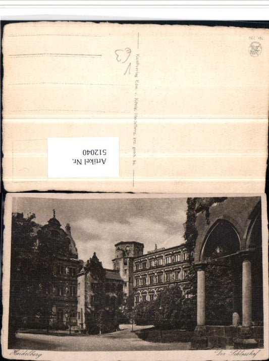 512040,Heidelberg Schloss Hof pub Edmund v. King 109