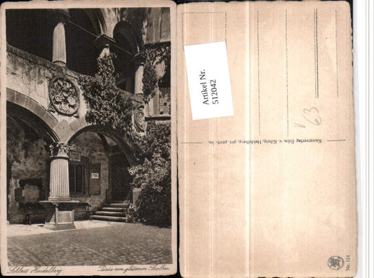 512042, Heidelberg Castle, section of the glass hall building, Edmund von König pub 114