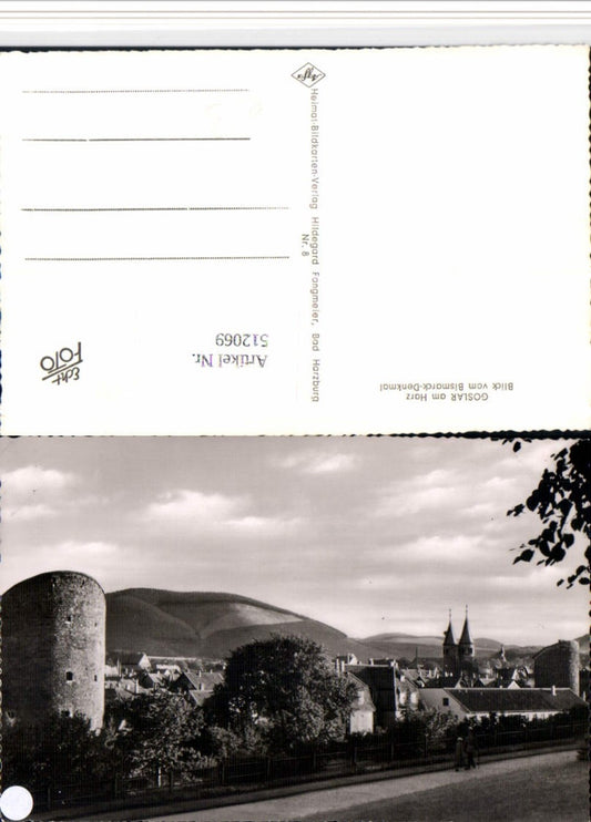 512069,Goslar am Harz Teilansicht Blick vom Bismarck-Denkmal