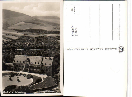 512075,Goslar am Harz Kaiserhaus Fliegeraufnahme 20540