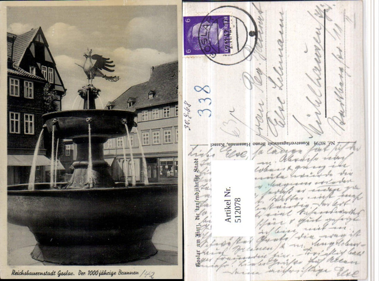 512078,Goslar am Harz 1000-jähriger Brunnen Adler