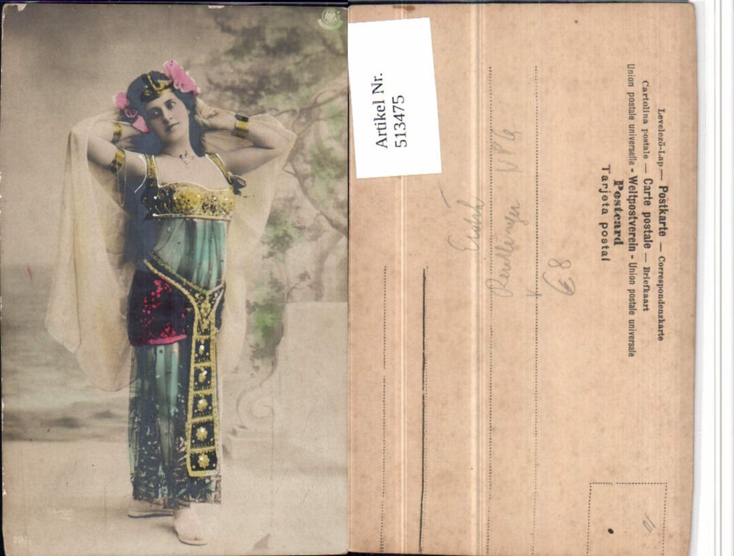 513475,Arabische Erotik Frau Kleid Tuch pub Reutlinger NPG 219/7