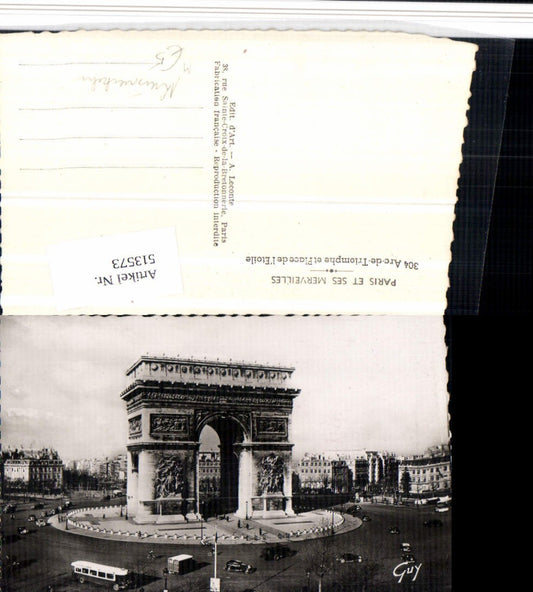 513573,Paris Arc de Triomphe et Place Etoile Torbogen Kreisverkehr