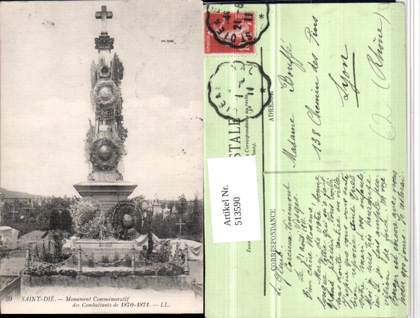 513590,Saint-Die Monument Commemoratif des Combattants