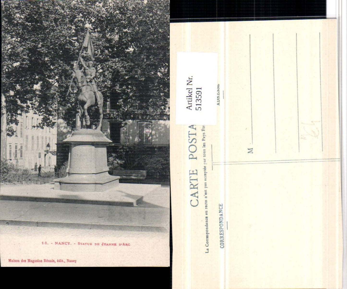 513591,Nancy Statue de Jeanne Arc Denkmal