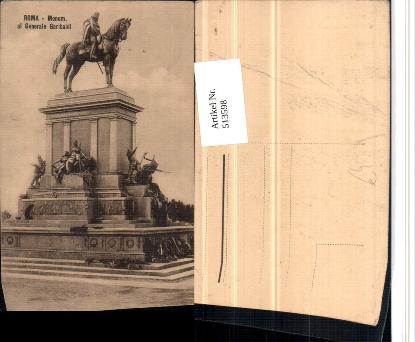 513598,Roma Rom Monument al Generale Garibaldi Statue