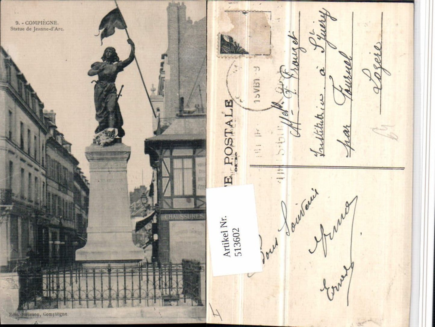 513602,Compiegne Statue de Jeanne Arc Denkmal