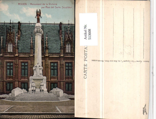 513608,Rouen Monument de la Victoire par Real del Sarte Säule