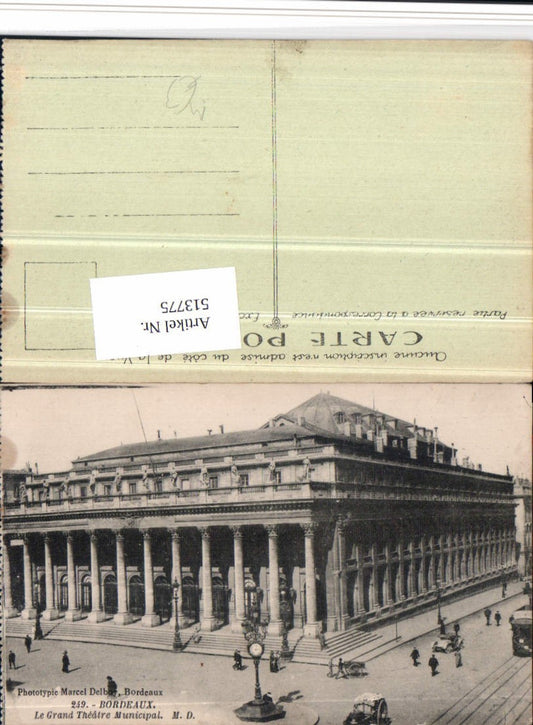 513775,Bordeaux Le Grand Theatre Municipal Theater Gebäude