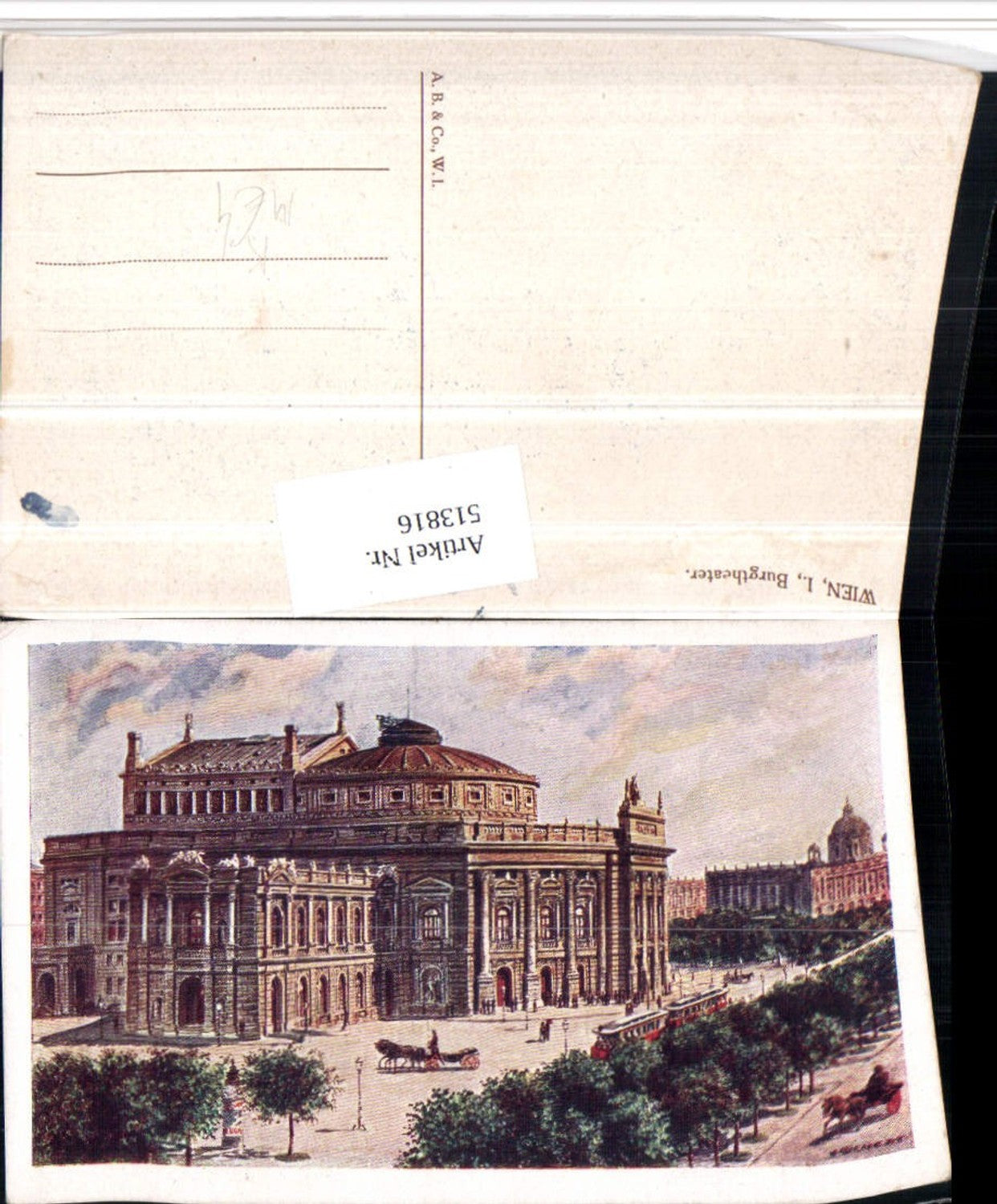 513816,Künstler AK Wien Burgtheater Theater Gebäude