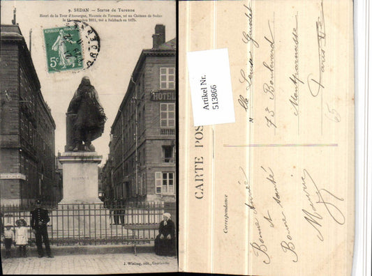 513866,Sedan Statue de Turenne Denkmal