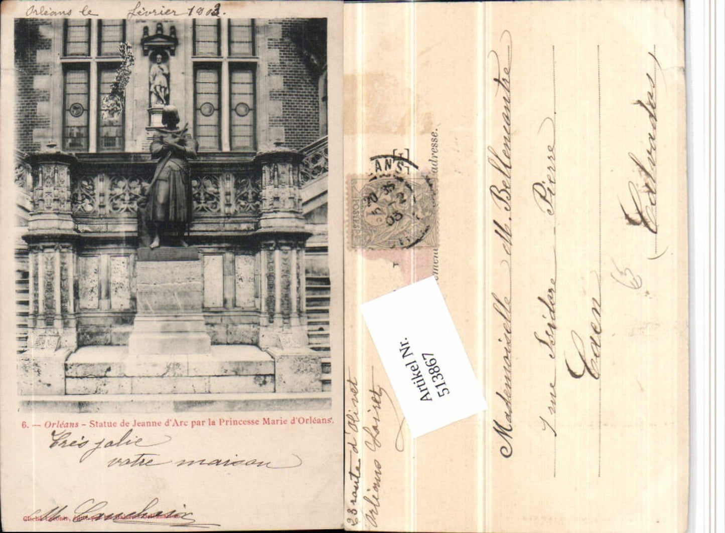 513867,Orleans Statue de Jeanne Arc par la Princesse Marie Orleans Denkmal