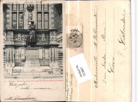513867,Orleans Statue de Jeanne Arc par la Princesse Marie Orleans Denkmal