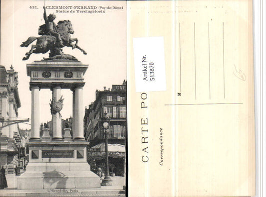 513870,Clermont-Ferrand Statue de Vercingetorix Denkmal