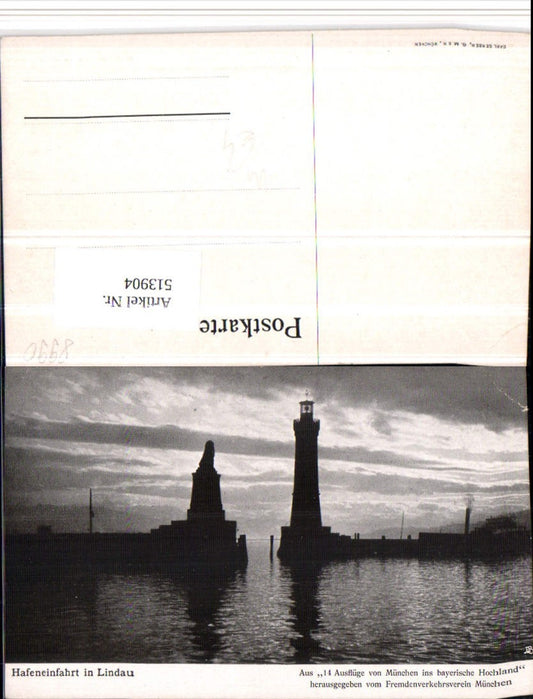 513904,Lindau im Bodensee Hafeneinfahrt Leuchtturm