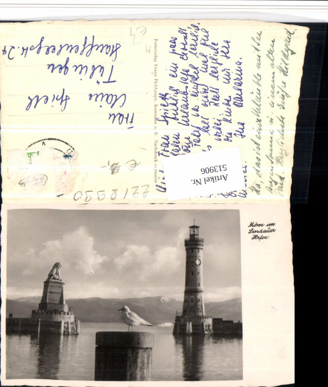 513906,Lindau im Bodensee Hafen Möwe Leuchtturm