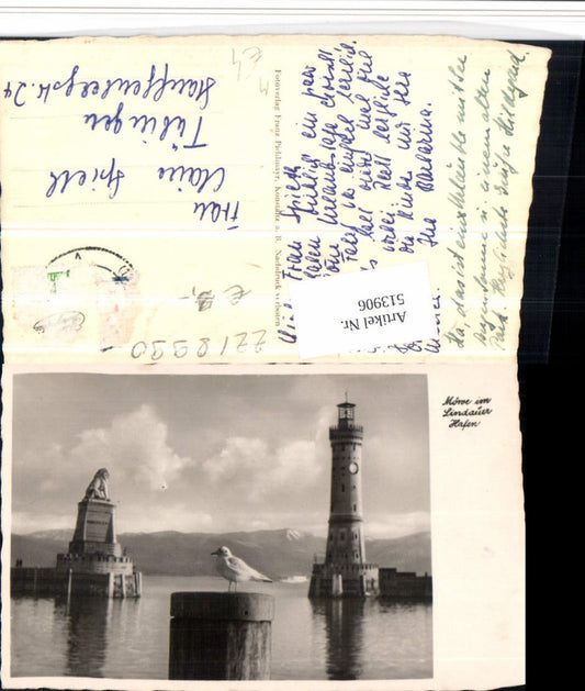 513906,Lindau im Bodensee Hafen Möwe Leuchtturm