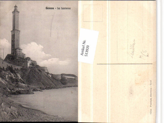 513920,Genova Genua La Lanterna Leuchtturm Küste