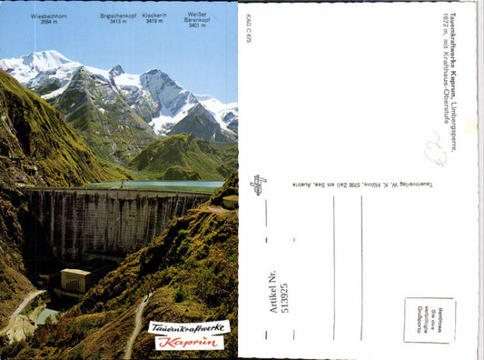 513925,Kaprun Limbergsperre Talsperre Krafthaus Bergkulisse