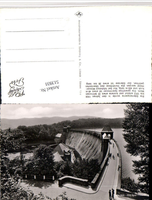 513931,Edertalsperre Talsperre b. Waldeck Sperrmauer