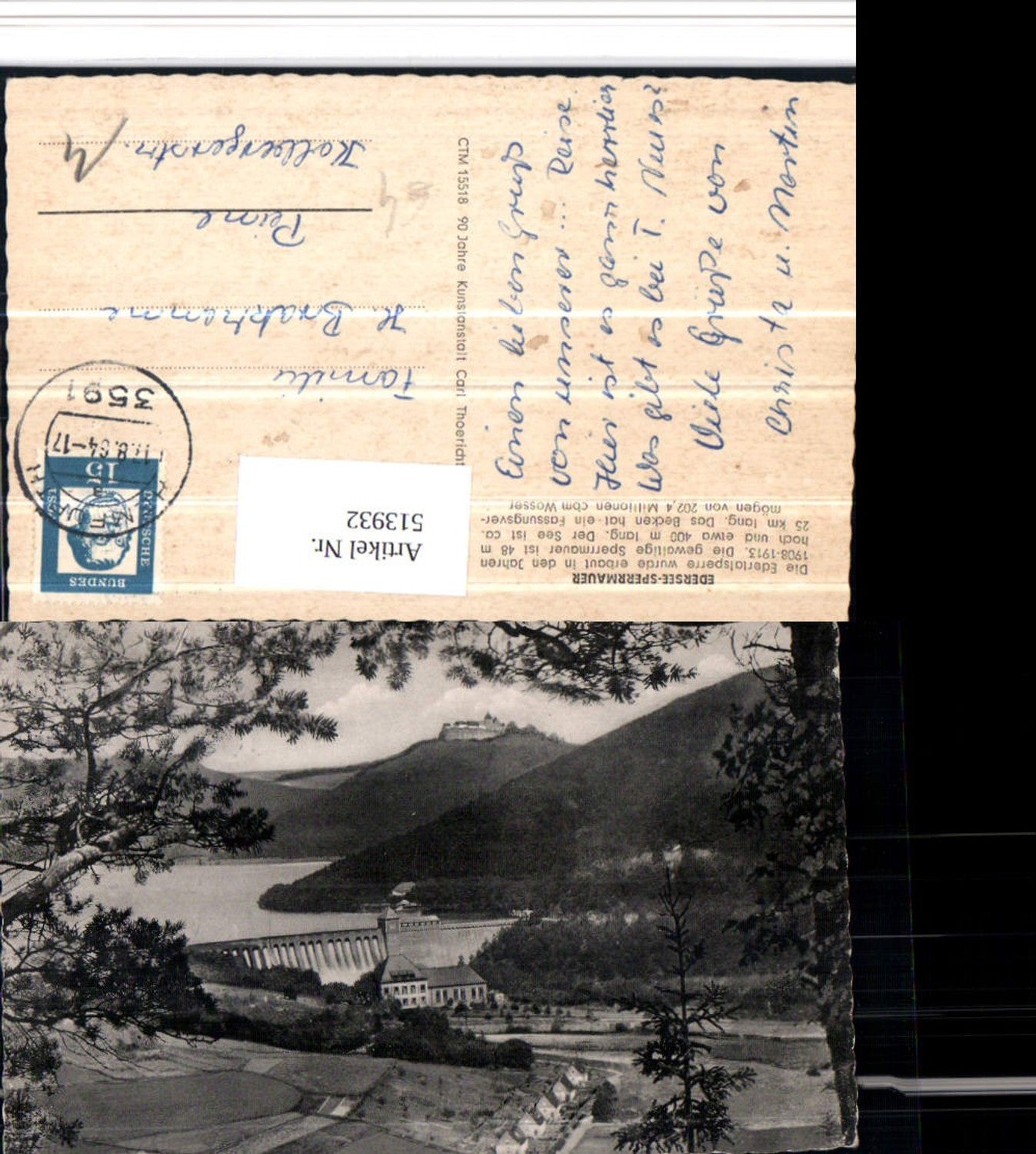 513932,Edersee-Sperrmauer Talsperre b. Waldeck