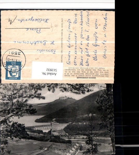 513932,Edersee-Sperrmauer Talsperre b. Waldeck