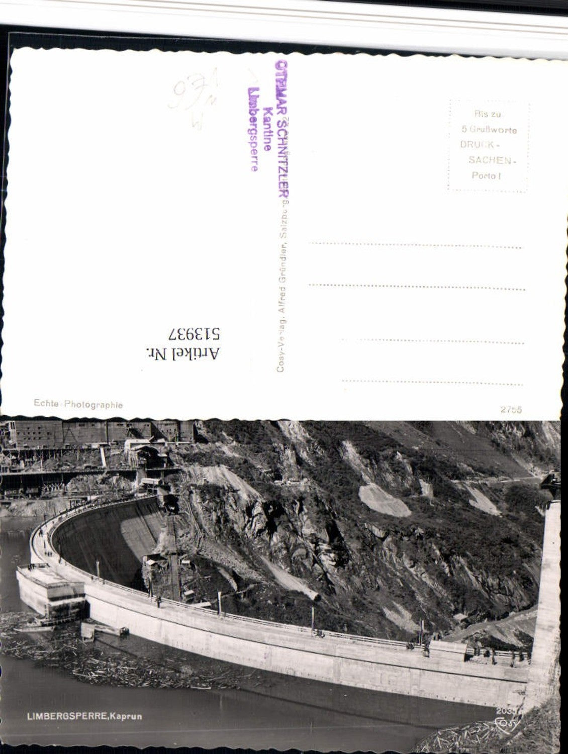 513937,Kaprun Limbergsperre Talsperre pub Othmar Schnitzler Cosy 2035a