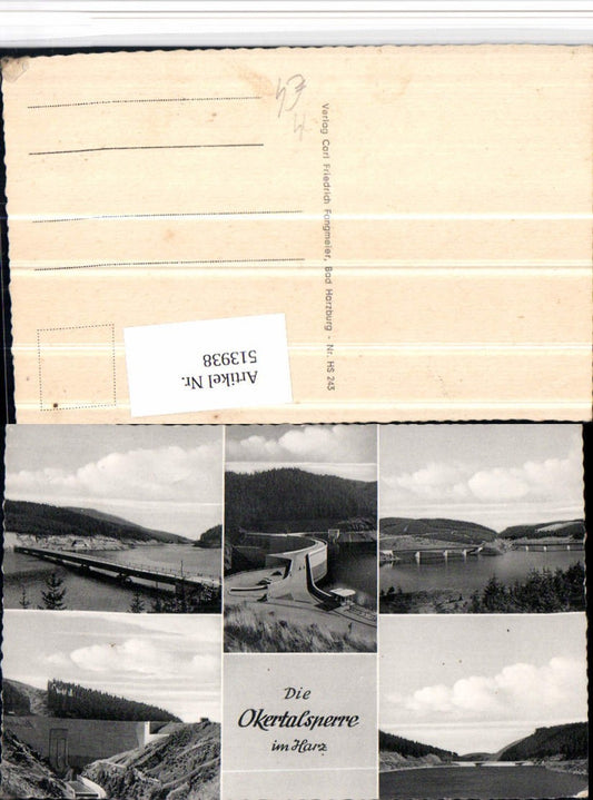 513938,Okertalsperre Talsperre im Harz b. Altenau Mehrbildkarte