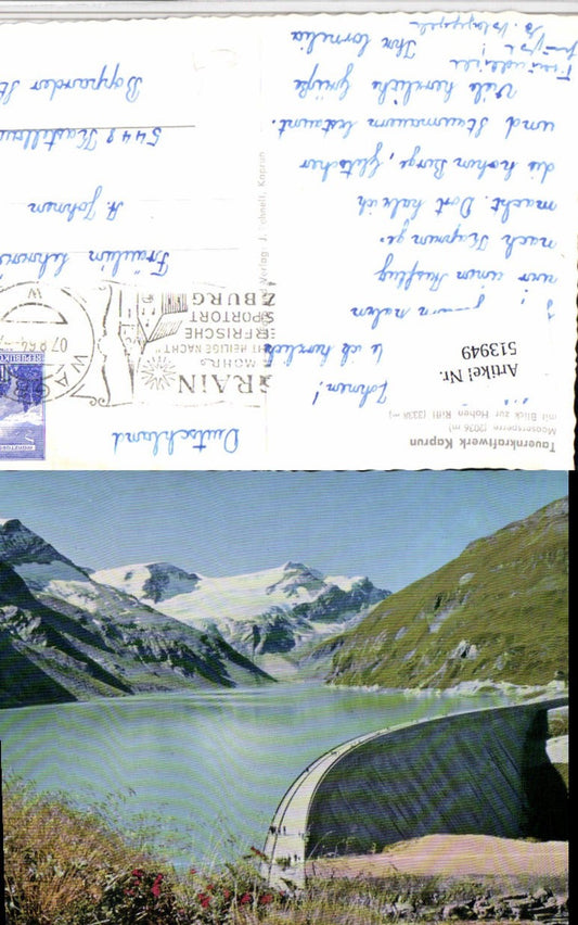 513949,Kaprun Moosersperre Talsperre Bergkulisse