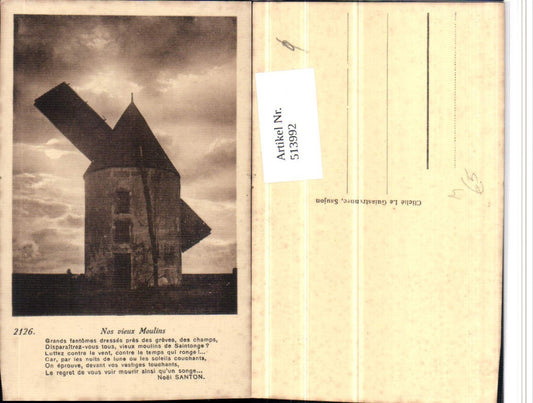 513992,Nos vieux Moulins Windmühle Mühle