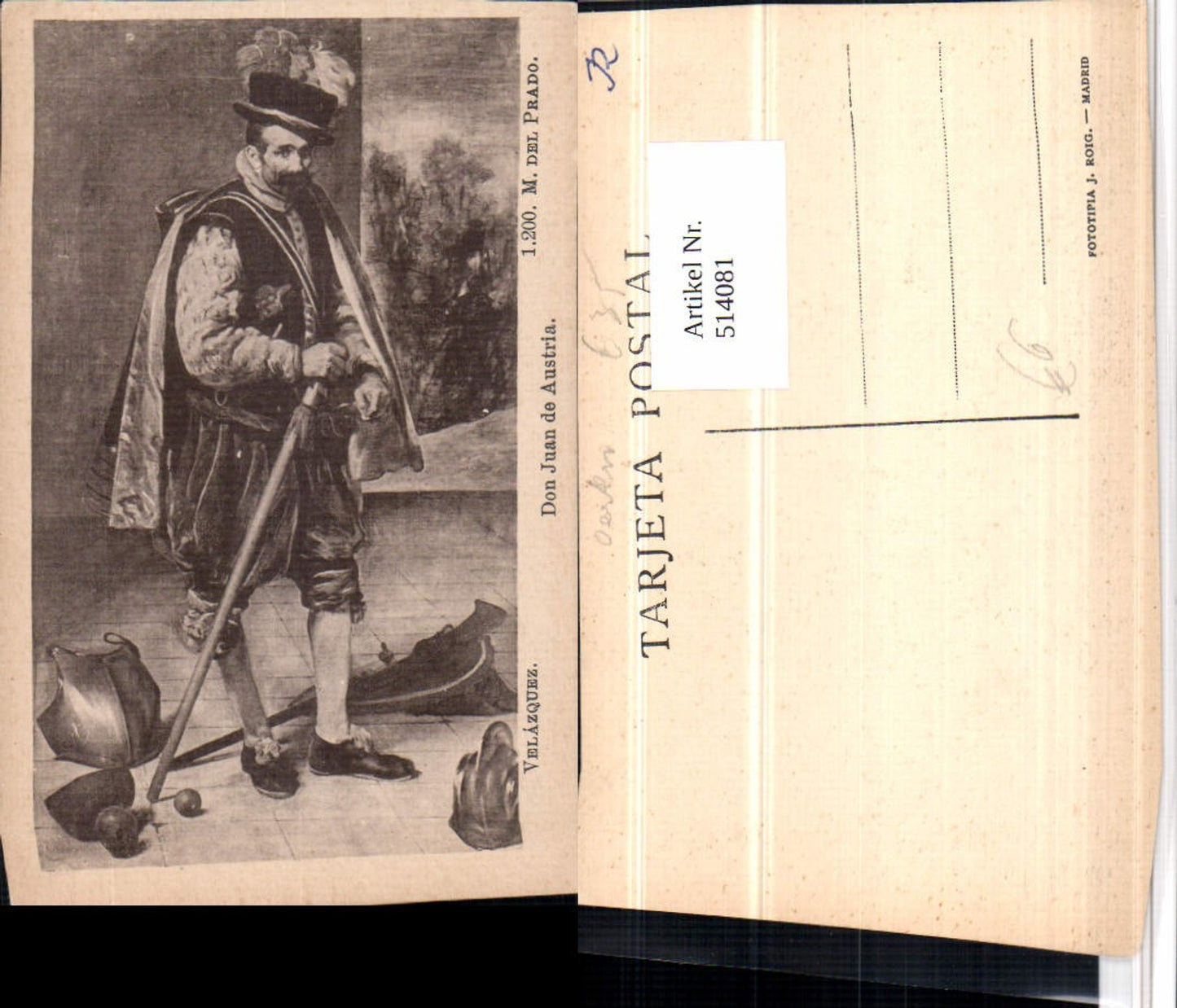 514081,Künstler AK Velazqeuz Don Juan de Austria Ritter Adel