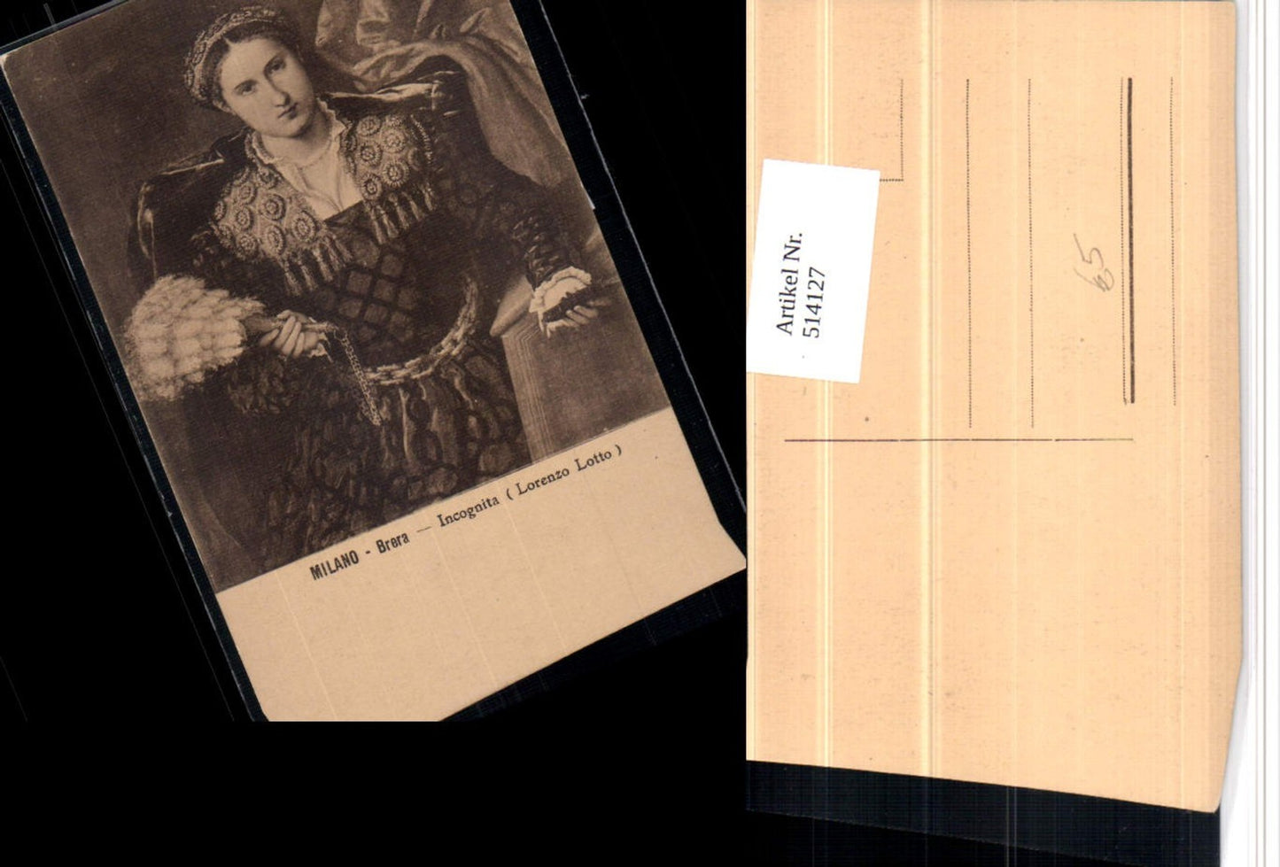 514127,Künstler AK Lorenzo Lotto Incognita Brera Frau Adel Monarchie